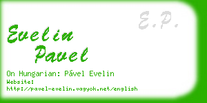 evelin pavel business card